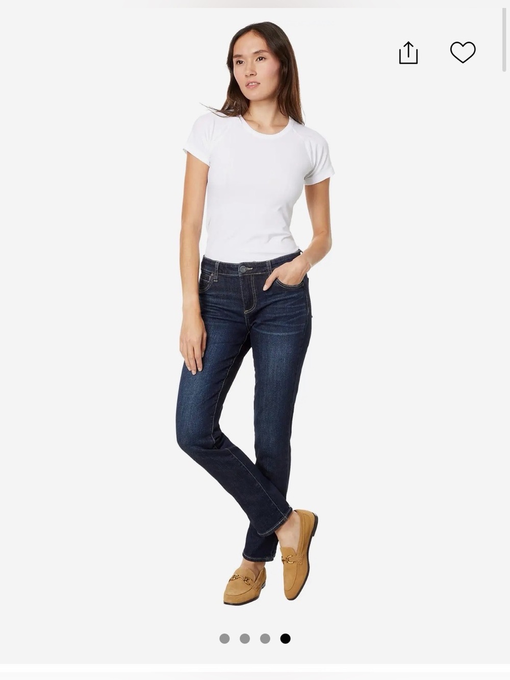 Kut from the Kloth Dark Blue Straight-Leg Jeans